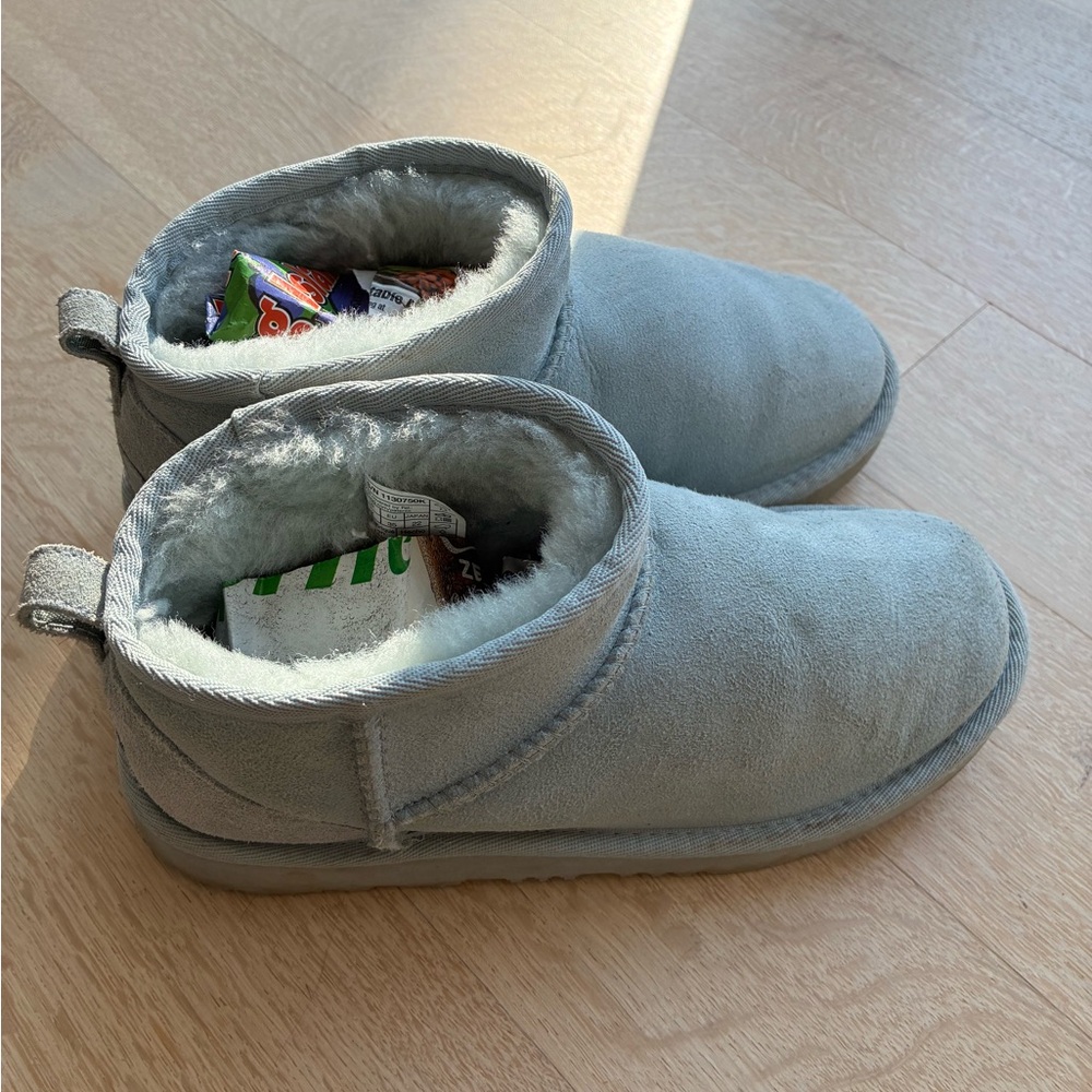 Kids UGG blue/grey Plush Lined bootie